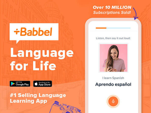$399 Babbel Language Learning Lifetime Subscription (All Languages)